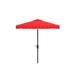 Safavieh 7.5' Square Market Umbrella Metal in Red | 103.5 H x 90 W x 90 D in | Wayfair PAT8406D