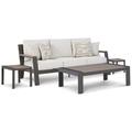 Signature Design by Ashley Tropicava 4 Piece Sofa Seating Group w/ Cushions /Rust - Resistant in Black/Brown | 36 H x 82.88 W x 34.5 D in | Outdoor Furniture | Wayfair