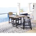 Signature Design by Ashley Fairen Rectangular 2 - Person 41.75" Long Bistro Set Plastic in Black/Brown | 41.75 W x 41.5 D in | Outdoor Furniture | Wayfair