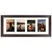 Red Barrel Studio® Collage Photo Frame Multi Picture Frame w/ Real Glass & White Mat Plastic in Brown | 8 H x 20 W x 0.8 D in | Wayfair