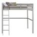 Mack & Milo™ Mallika Solid Wood Loft Bed Wood in Gray | 73.13 H x 57 W x 80 D in | Wayfair FA77C223113B4F488FEE86DBB2B70848