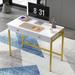 Mercer41 Killoren Writing Desk Wood/Metal in Yellow | 29.5 H x 39.4 W x 19.7 D in | Wayfair 9D9AAAFD6A1547A7A0186FD266769A74