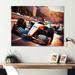 17 Stories Racing car in Monaco GP XI - Modern Metal Wall Décor Metal in Black/Brown | 12 H x 20 W x 1 D in | Wayfair