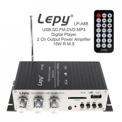 LEPY – lecteur Audio numérique HI-FI 15W x 2 2CH amplificateur de puissance pour voiture Radio FM