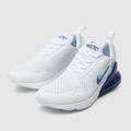 Nike air max 270 trainers in white & blue