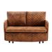 Modern Sleeper Sofa Bed: Convertible Velvet Loveseat with Pull-Out Bed, Futon Couch, Headboard, 2 Pillows & Side Pockets