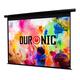 Duronic Projector Screen EPS115 /169 Electric Projection Screen Size: 254.5 x 143cm 16:9 Ratio Home Cinema School Wall Ceiling Mountable 3D UHD 4K