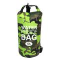 CHAMAIR Waterproof Swimming Bag Dry Sack Camouflage Outdoor Camping Hiking Storage Pack (10L Green)