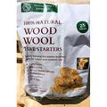 ToughWorkz Natural Wood Wool Firestarters for BBQ Grills Pizza Ovens Firepits Camping Stoves Indoor Fireplaces Non-Toxic Odorless Recycled Wood Fire Starter Pellets 25 Pieces