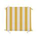 Replacement Ottoman Cushion Cover Fast Dry with Zipper 24x23 - Select Colors - Canopy Stripe Lemon/White Sunbrella - Ballard Designs Canopy Stripe Lemon/White Sunbrella - Ballard Designs