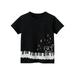 ZRBYWB Toddler Kids Girl Clothes Half Sleeve Top Black Piano Cartoon Animal Top Casual Top Summer T Shirt Casual Top Cute Summer Tops