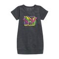 MTV - Animal Print Splatter - Toddler & Youth Girls Fleece Dress