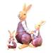 Yoone 3Pcs Rabbit Ornaments Multi-purpose Lovely Appearance Realistic Vivid Image Three-dimensional Decorative Gift Simulation Animal Bunny Sculptures Crafts for Yard