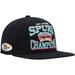 Men's Mitchell & Ness Black San Antonio Spurs Hardwood Classics SOUL Champions Era Diamond Snapback Hat