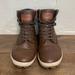 Levi's Shoes | Levi’s Men’s Fletcher Burnish Ii High-Top Lace Up Faux Leather Boots Sz 11 | Color: Brown/White | Size: 11