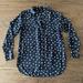 J. Crew Tops | J.Crew Silk Clock Pattern Long Sleeve Button Down Blouse. Women’s Size 4 | Color: Blue | Size: 4