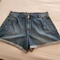 American Eagle Outfitters Shorts | American Eagle Retro 90s Style High Rise Mom Shorts Jean Denim Plus Size 20 New! | Color: Purple | Size: 20