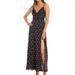 Free People Dresses | Free People Out About Maxi Floral Slip Dress | Color: Black/Purple | Size: Xs