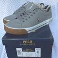 Polo By Ralph Lauren Shoes | New W/Box Grey/Multi Graftyn Faux-Suede Ralph Lauren Junior Or Big Boys Sneakers | Color: Gray | Size: 5bb