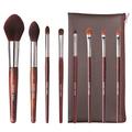 Walnut Makeup Brushes Set Professional, Natural Pony Hair Makeup Brush Set with Case by Luxury ENZO KEN, Wood Cosmetic Brushes Makeup Set, Natural Makeup Brushes, Natural Bristle Makeup Brushes.