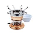 Swissmar F66415 Lausanne Fondue Set 11-Piece, Copper/Stainless Steel, 1.8L, Multi-Purpose Fondue Set for Meat, Cheese and Chocolate, Gift Boxed