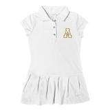 Girls Toddler Garb White Appalachian State Mountaineers Caroline Cap Sleeve Polo Dress