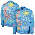 Men's Freeze Max Blue Looney Tunes Graphic Satin Full-Snap Jacket