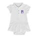 Girls Infant Garb White Northwestern Wildcats Caroline Cap Sleeve Polo Dress