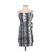 Jump Apparel Casual Dress - Bodycon Square Sleeveless: Gray Animal Print Dresses - New - Women's Size Small - Print Wash