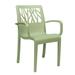 Grosfillex Expert Grosfillex Vegetal Stackable Armchair Plastic/Resin/Plastic/Acrylic/ in Green | 34.8 H x 19.25 W x 21.9 D in | Outdoor Furniture | Wayfair