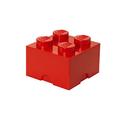 LEGO Aufbewahrungsstein, 4 Noppen, Stapelbare Aufbewahrungsbox, 5,7 l, rot 25 x 25 cm, h 18 cm Bright Red