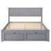 Red Barrel Studio® Recessed Headboard Platform Bed w/ Drawers Wood in Gray | 36.2 H x 42.4 W x 76 D in | Wayfair F2B102F5171A45BF8C5FB3D4046047FE