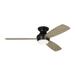 Joss & Main Rivers Dimmable Integrated LED Indoor Hugger Ceiling Fan w/ Light Kit, Remote Control & Manual Reversible Motor in Gray/Black | Wayfair