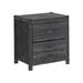 Foundry Select Skyelin 24" Dark Distressed Solid Wood Two Drawer Nightstand Wood in Gray | 23.87 H x 22.5 W x 15.75 D in | Wayfair