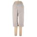 Lee Khaki Pant Straight Leg Cropped: Ivory Print Bottoms - Women's Size 12