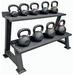 9-Piece Commercial Grade Cast Iron Kettlebell Set with Storage Rack