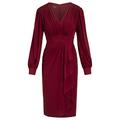 ApartFashion Damen Jerseykleid Kleid, Bordeaux, 36 EU