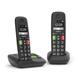 Gigaset E290A Duo Analog/DECT telephone Black Caller ID