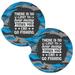 No Limit How Many Times Go Fishing Coasters for Car Cup Holders Set of 2 - Multi