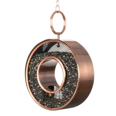 Just in Time Fly-Thru Copper Bird Feeder, Mesh Panels by Good Directions