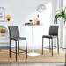 2Pcs Morden Leather Upholstered Barstool Chairs