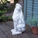 Gazing Hare Garden Statue - 6½''W x 8''D x 15½''H