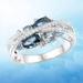KIHOUT Deals Ladies Fashion Butterfly Diamond Fashion Creative Heart-Shaped Female Ring Blue Jewelry