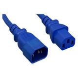 4 ft. C13 To C14 14 Awg 15 Amp Computer & Monitor Power Extension Cord Blue
