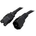 StarTech.com Model PXTC14C153 3 ft. 14 AWG Computer Power Cord - IEC C14 to IEC C15 Female to Female