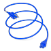 World Cord Sets 12 Foot NEMA 5-15P to IEC320 C15 Standard Duty High Temperature Equipment Electronics Cord 15 Amp Power Cable (Blue)