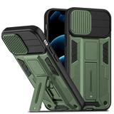 SaniMore Case for iPhone 13 Pro Max (6.7 2021) [Slide Camera Cover + Incvisible Kickstand] Magnetic Car Mount Upgraded Heavy Duty Protective Hybird Rugged Military Grade Drop-proof Shell Darkgreen