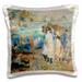 3dRose Children on the Seashore 1883 by Pierre-Auguste Renoir Pillow Case 16 by 16-inch