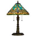 Cal Lighting Bo-3108Tb Tiffany 2 Light 24 Tall Tiffany Table Lamp - Brass