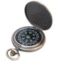 Vintage Portable Zinc Alloy Flip open Pocket Watch Compass for Hiking Outdoor Camping Motoring Boating Backpacking Survival Emergency